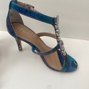Thalia Sodi Women's Playa T-Strap High Heel Sandals 5.5